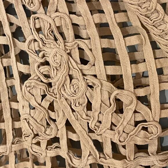 Cato Open Weave Macrame/Crochet Look Boho, Hippie, Cotton Open Vest Lagenlook 18 - Picture 8 of 12